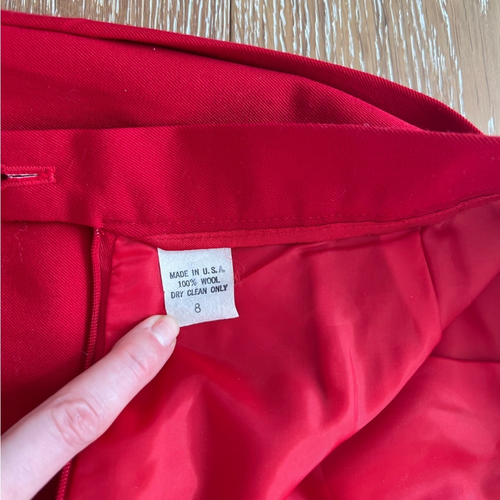 Lynn&Co Wool Red Midi Skirt - Picture 8 of 12